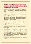 TAMIS 40 Actual Test Questions and Answers&NewLine;&lpar;2026&rpar; &vert; Comprehensive Solutions with Step-byStep Rationales &vert; A&plus; Verified