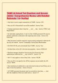 TAMIS 40 Actual Test Questions and Answers&NewLine;&lpar;2026&rpar; &vert; Comprehensive Review with Detailed&NewLine;Rationales &vert; A&plus; Verified