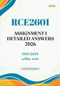 RCE2601 Assignment 1 &vert;&vert; &lpar;Complete Answers & Guidelines&rpar; &vert; Due Date 4 May 2026