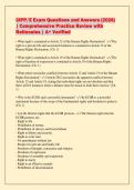 CIPP&sol;E Exam Questions and Answers &lpar;2026&rpar;&NewLine;&vert; Comprehensive Practice Review with&NewLine;Rationales &vert; A&plus; Verified