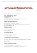 Ontario Private Investigator   Exam Questions with 100&percnt; Correct Answers &NewLine;&vert; Latest Version 2026 &vert; Expert Verified 