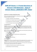 NUR 257 Exams 1&ndash;4 Tested Questions & Answers with Rationales