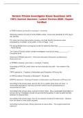 Ontario Private Investigator   Exam Questions with 100&percnt; Correct Answers &NewLine;&vert; Latest Version 2026 &vert; Expert Verified 