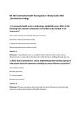 NR 442 Community Health Nursing Exam 2 Study Guide 2026&NewLine;&vert;Chamberlain College
