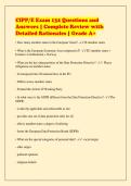 CIPP&sol;E Exam 132 Questions and&NewLine;Answers &vert; Complete Review with&NewLine;Detailed Rationales &vert; Grade A&plus;