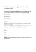 NR 442 Community Health Nursing Exam 3 Study Guide 2026&NewLine;&vert;Chamberlain College