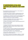 PT JURISPRUDENCE ACTUAL EXAM QUESTIONS AND COMPLETE STUDY GUIDE 2026&period;&NewLine;&NewLine;