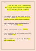 ANPH 1002 Final Actual Exam Questions &NewLine;And Answers Practice Questions with Solutions &NewLine;Newest 2026-2027 &vert; Already Graded A&plus; 
