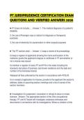 PT JURISPRUDENCE CERTIFICATION EXAM QUESTIONS AND VERIFIED ANSWERS 2026&period;&NewLine;&NewLine;