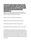 HESI RN PEDIATRICS PEDS EXAM &NewLine;2026 EXAMINATION TEST SOLVED &NewLine;QUESTIONS WITH FULL SOLUTION &NewLine;AND DETAILED RATIONALES &NewLine;GRADED A&plus;
