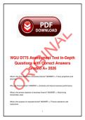 WGU D775 Business Finance Assessment Test In-Depth Questions with Correct Answers Western Governors University 2026 Complete Exam Preparation Material