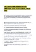 PT JURISPRUDENCE EXAM REVIEW QUESTIONS WITH ACCURATE SOLUTIONS 2026&period;&NewLine;&NewLine;