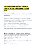 PT JURISPRUDENCE PRACTICE EXAM QUESTIONS AND DETAILED SOLUTIONS 2026&period;&NewLine;&NewLine;