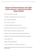 Oregon Trail Exam Questions with 100&percnt; Correct Answers &NewLine;&vert; Latest Version 2026 &vert; Expert Verified 