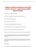 Oregon Trail Exam Questions with 100&percnt; Correct Answers &NewLine;&vert; Latest Version 2026 &vert; Expert Verified 