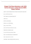 Oregon Trail Exam Questions with 100&percnt; Correct Answers &NewLine;&vert; Latest Version 2026 &vert; Expert Verified 