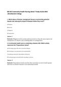 NR 442 Community Health Nursing Week 7 Study Guide 2026&NewLine;&vert;Chamberlain College