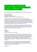 FITZGERALD REVIEW 2 EXAM QUESTIONS & DETAILED COMPLETE SOLUTIONS ALL PASSED
