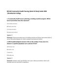 NR 442 Community Health Nursing Week 10 Study Guide 2026&NewLine;&vert;Chamberlain College
