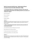 NR 442&colon; Community Health Nursing - Epidemiology & Disease&NewLine;Prevention Practice Pack 2026 &vert;Chamberlain College