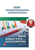 TEST BANK Data Analytics for Accounting&comma; 3rd Edition by Vernon Richardson&comma;Chapters 1&NewLine;