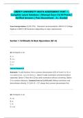 LIBERTY UNIVERSITY MATH ASSESSMENT PART 1 &vert; Complete Latest Solutions &vert; Attempt Score 23&sol;30 Points &vert; Verified Answers &vert; Pass Guaranteed - A&plus; Graded&NewLine;&NewLine;