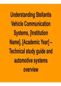 Understanding Stellantis Vehicle Communication Systems Study Guide CAN Bus Automotive Networks Diagnostics Key Concepts Exam Preparation 2025&sol; 2026