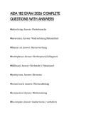 AIDA 182 EXAM 2026 COMPLETE&NewLine;QUESTIONS WITH ANSWERS&NewLine;