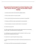 Pennsylvania Psychological Law Exam Questions with &NewLine;100&percnt; Correct Answers &vert; Latest Version 2026 &vert; Expert &NewLine;Verified 