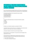 FITZGERALD REVIEW QUESTIONS & VALID COMPLETE SOLUTIONS PASSED LATEST VERSION