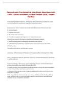 Pennsylvania Psychological Law Exam Questions with &NewLine;100&percnt; Correct Answers &vert; Latest Version 2026 &vert; Expert &NewLine;Verified 