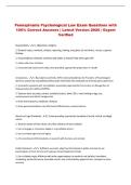 Pennsylvania Psychological Law Exam Questions with &NewLine;100&percnt; Correct Answers &vert; Latest Version 2026 &vert; Expert &NewLine;Verified 