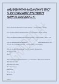 WGU D236 PATHO - MEGAN&sol;SHAY&rsquo;S STUDY &NewLine;GUIDES EXAM WITH 100&percnt; CORRECT &NewLine;ANSWERS 2026 GRADED A&plus;