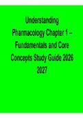 Understanding Pharmacology Chapter 1 Fundamentals and Core Concepts Study Guide Key Concepts Exam Preparation 2025&sol; 2026