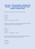WGU D315 - PRE-ASSESSMENT&colon; NETWORK AND &NewLine;SECURITY &ndash; FOUNDATIONS EXAM WITH 100&percnt; &NewLine;CORRECT ANSWERS 2026 