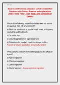 Nova Scotia Pesticide Applicator Core Exam&vert;&vert;Verified &NewLine;Questions with Correct Answers and explanations &NewLine;LATEST THIS YEAR -JUST RELEASED&period;pdf&vert;&vert;NEWEST &NewLine;EXAM&excl;&excl;&excl;