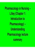 Pharmacology in Nursing Lilley Chapter 1 Introduction to Pharmacology Understanding Study Guide Key Concepts Exam Preparation 2025&sol; 2026