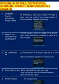 FITZGERALD- NP ROLE&comma; CERTIFICATION&comma; LICENSURE&comma; CREDENTIALING QUESTIONS & ANSWERS