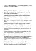 D583- FOUNDATIONS IN PUBLIC HEALTH QUESTIONS WITH VERIFIED ANSWERS
