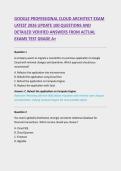 GOOGLE PROFESSIONAL CLOUD ARCHITECT EXAM &NewLine;LATEST 2026 UPDATE 100 QUESTIONS AND &NewLine;DETAILED VERIFIED ANSWERS FROM ACTUAL &NewLine;EXAMS TEST GRADE A&plus;
