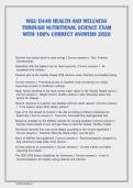 WGU D440 HEALTH AND WELLNESS  &NewLine;THROUGH NUTRITIONAL SCIENCE EXAM &NewLine;WITH 100&percnt; CORRECT ANSWERS 2026