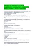 PMHNP FITZGERALD REVIEW QUESTIONS & ACCURATE ANSWERS PASSED 100&percnt; LATEST VERSION