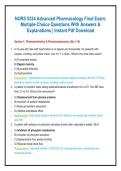 ULTIMATE NURS 5334 FINAL EXAM BUNDLE &vert; UTA Advanced Pharmacology  Actual Q&A &plus; Rationales