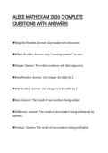 ALEKS MATH EXAM 2026 COMPLETE&NewLine;QUESTIONS WITH ANSWERS&NewLine;