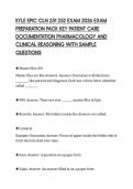 KYLE EPIC CLN 251 252 EXAM 2026 EXAM &NewLine;PREPARATION PACK KEY PATIENT CARE &NewLine;DOCUMENTATION PHARMACOLOGY AND &NewLine;CLINICAL REASONING WITH SAMPLE &NewLine;QUESTIONS 