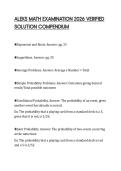 ALEKS MATH EXAMINATION 2026 VERIFIED&NewLine;SOLUTION COMPENDIUM&NewLine;