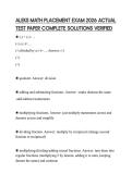 ALEKS MATH PLACEMENT EXAM 2026 ACTUAL&NewLine;TEST PAPER COMPLETE SOLUTIONS VERIFIED&NewLine;