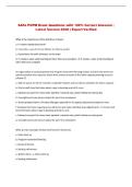 SAFe POPM Exam Questions with 100&percnt; Correct Answers &vert; &NewLine;Latest Version 2026 &vert; Expert Verified