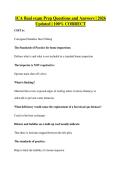 ICA final exam Prep Questions and Answers &vert; 2026&NewLine;Updated &vert; 100&percnt; CORRECT