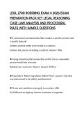 LEGL 2700 ROESSING EXAM 4 2026 EXAM &NewLine;PREPARATION PACK KEY LEGAL REASONING &NewLine;CASE LAW ANALYSIS AND PROCEDURAL &NewLine;RULES WITH SAMPLE QUESTIONS